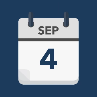 Calendar icon showing 4th September