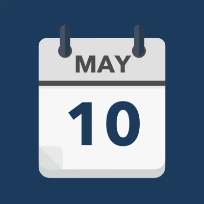 Calendar icon showing 10th May