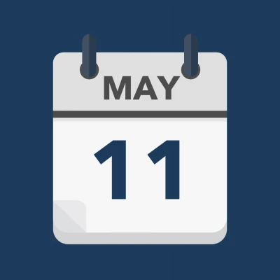 Calendar icon showing 11th May
