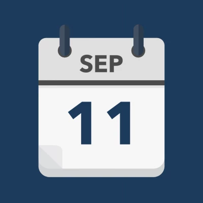 Calendar icon showing 11th September