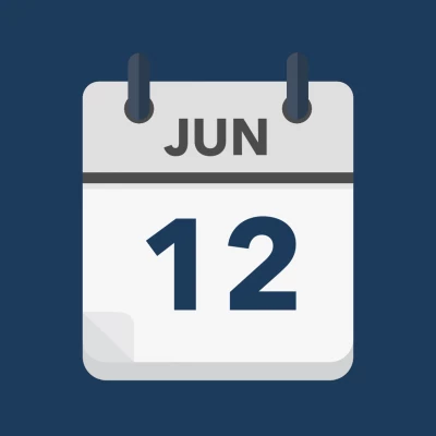 Calendar icon showing 12th June