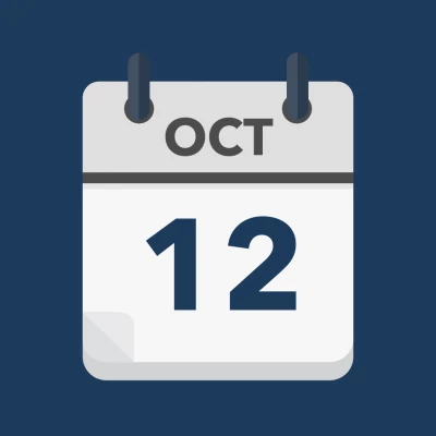 Calendar icon showing 12th October