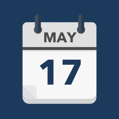 Calendar icon showing 17th May