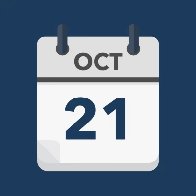 Calendar icon showing 21st October