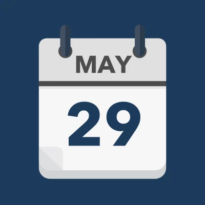 Calendar icon showing 29th May
