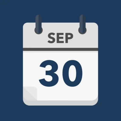 Calendar icon showing 30th September