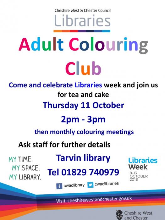 Tarvin Online - Tarvin Library - Colouring Club for Adults